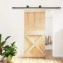 Schiebetür mit Beschlägen aus massivem Kiefernholz, 90 x 210 cm von vidaXL, Türen - Ref: Foro24-3203079, Preis: 204,64 €, Rab...