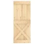 Schiebetür mit Beschlägen aus massivem Kiefernholz, 85 x 210 cm von vidaXL, Türen - Ref: Foro24-3203078, Preis: 196,75 €, Rab...
