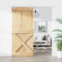 Puerta corredera con herrajes madera maciza de pino 90x210 cm by vidaXL, Doors - Ref: Foro24-3203194, Price: 211,40 €, Discou...