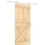 Puerta corredera con herrajes madera maciza de pino 90x210 cm by vidaXL, Doors - Ref: Foro24-3203194, Price: 211,74 €, Discou...