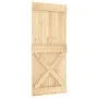 Puerta corredera con herrajes madera maciza de pino 90x210 cm by vidaXL, Doors - Ref: Foro24-3203194, Price: 211,74 €, Discou...