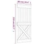 Puerta corredera con herrajes madera maciza de pino 90x210 cm by vidaXL, Doors - Ref: Foro24-3203194, Price: 211,74 €, Discou...