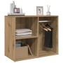 Mueble vestidor madera ingeniería roble artesanal 80x40x65 cm