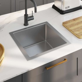 Fregadero de cocina hecho a mano acero inoxidable