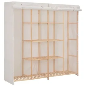 Kleiderschrank aus weißem Stoff, 173 x 40 x 170 cm von vidaXL, Kleiderschränke - Ref: Foro24-248198, Preis: 221,99 €, Rabatt: %