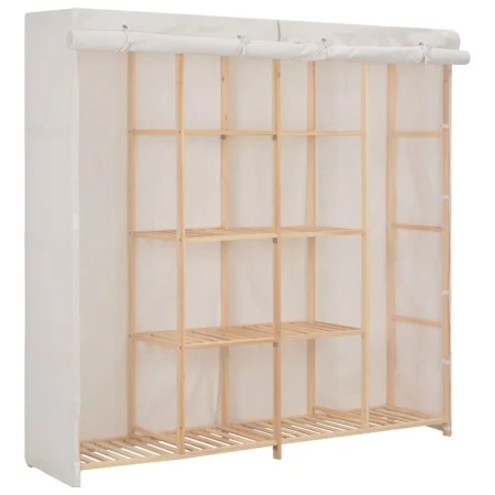 Kleiderschrank aus weißem Stoff, 173 x 40 x 170 cm von vidaXL, Kleiderschränke - Ref: Foro24-248198, Preis: 221,99 €, Rabatt: %