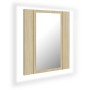 Armario espejo de baño LED acrílico roble Sonoma 40x12x45 cm de vidaXL, Tocadores de baño - Ref: Foro24-804951, Precio: 40,81...