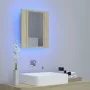 Armario espejo de baño LED acrílico roble Sonoma 40x12x45 cm de vidaXL, Tocadores de baño - Ref: Foro24-804951, Precio: 39,82...