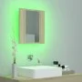 Armario espejo de baño LED acrílico roble Sonoma 40x12x45 cm de vidaXL, Tocadores de baño - Ref: Foro24-804951, Precio: 39,82...