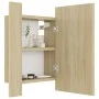 Armario espejo de baño LED acrílico roble Sonoma 40x12x45 cm de vidaXL, Tocadores de baño - Ref: Foro24-804951, Precio: 39,82...