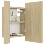 Armario espejo de baño LED acrílico roble Sonoma 40x12x45 cm de vidaXL, Tocadores de baño - Ref: Foro24-804951, Precio: 40,81...