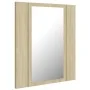 Armario espejo de baño LED acrílico roble Sonoma 40x12x45 cm de vidaXL, Tocadores de baño - Ref: Foro24-804951, Precio: 39,82...