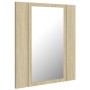 Armario espejo de baño LED acrílico roble Sonoma 40x12x45 cm de vidaXL, Tocadores de baño - Ref: Foro24-804951, Precio: 40,81...