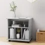 Concrete gray plywood wheeled wardrobe 60x45x60 cm by vidaXL, Lockers and storage cabinets - Ref: Foro24-808480, Price: 43,12...