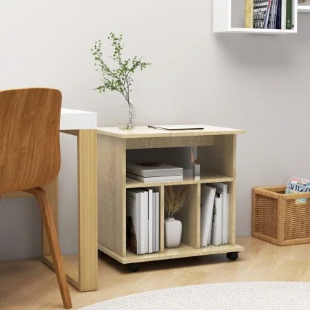 Wardrobe with wheels Sonoma oak plywood 60x45x60cm by vidaXL, Lockers and storage cabinets - Ref: Foro24-808479, Price: 50,42...