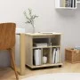Wardrobe with wheels Sonoma oak plywood 60x45x60cm by vidaXL, Lockers and storage cabinets - Ref: Foro24-808479, Price: 50,42...