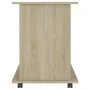 Wardrobe with wheels Sonoma oak plywood 60x45x60cm by vidaXL, Lockers and storage cabinets - Ref: Foro24-808479, Price: 50,42...