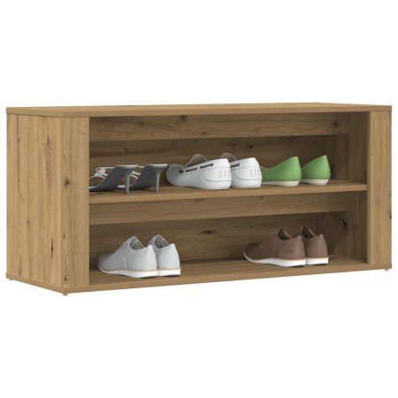 Mueble zapatero madera de ingeniería roble artisan 100x35x45 cm en Zapateros y organizadores de calzado | Comprar online en Foro