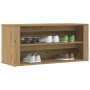 Mueble zapatero madera de ingeniería roble artisan 100x35x45 cm en Zapateros y organizadores de calzado | Comprar online en Foro
