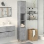 Armario de baño madera contrachapada gris hormigón 30x30x190 cm en Tocadores de baño | Comprar online en Foro24