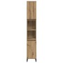 Armario de baño madera contrachapada roble artisan 30x30x190 cm
