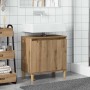 Mueble de lavabo madera de ingeniería roble artisan 58x33x60 cm