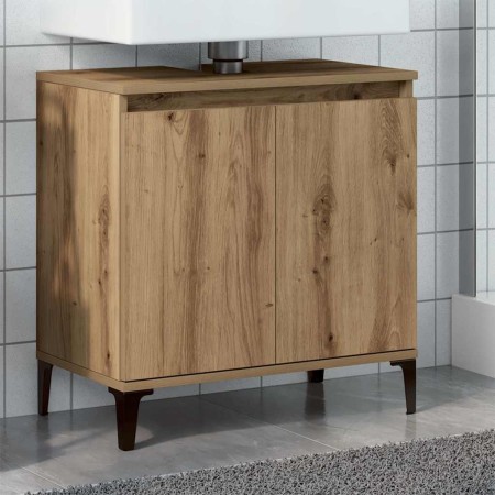 Mueble de lavabo madera de ingeniería roble artisan 58x33x60 cm