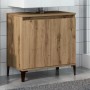 Mueble de lavabo madera de ingeniería roble artisan 58x33x60 cm