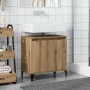 Mueble de lavabo madera de ingeniería roble artisan 58x33x60 cm
