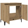 Mueble de lavabo madera de ingeniería roble artisan 58x33x60 cm