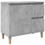 Mueble de lavabo madera ingeniería gris hormigón 65x33x60 cm