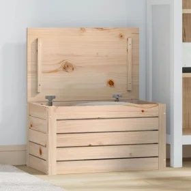 Solid pine wood storage box 59.5x36.5x33 cm by vidaXL, Closets and storage - Ref: Foro24-823614, Price: 51,23 €, Discount: %
