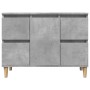 Armario de lavabo madera contrachapada gris hormigón 80x33x60cm en Tocadores de baño | Comprar online en Foro24