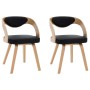 Dining chairs 2 pcs curved wood and black synthetic leather by vidaXL, dining chairs - Ref: Foro24-283105, Price: 269,38 €, D...