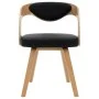 Dining chairs 2 pcs curved wood and black synthetic leather by vidaXL, dining chairs - Ref: Foro24-283105, Price: 264,95 €, D...