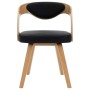 Esszimmerstühle, 2 Stück, aus gebogenem Holz und schwarzem Kunstleder von vidaXL, Essstühle - Ref: Foro24-283105, Preis: 259,...