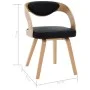 Dining chairs 2 pcs curved wood and black synthetic leather by vidaXL, dining chairs - Ref: Foro24-283105, Price: 264,95 €, D...