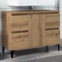 Mueble de lavabo madera ingeniería roble artisan 80x33x60 cm