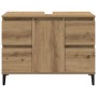 Mueble de lavabo madera ingeniería roble artisan 80x33x60 cm