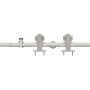 Schiebetürbeschlag-Set 183 cm silberfarbenes Stahl von vidaXL, Türen - Ref: Foro24-142825, Preis: 105,05 €, Rabatt: %