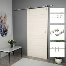 Hardware kit for sliding door 183 cm silver steel by vidaXL, Doors - Ref: Foro24-142826, Price: 109,83 €, Discount: %