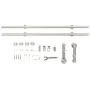 Hardware-Set für Schiebetür 183 cm, silberfarbener Stahl von vidaXL, Türen - Ref: Foro24-142826, Preis: 109,83 €, Rabatt: %