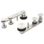 Hardware-Set für Schiebetür 183 cm, silberfarbener Stahl von vidaXL, Türen - Ref: Foro24-142826, Preis: 109,83 €, Rabatt: %