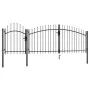 Schwarzes Gartentor aus Stahl, 1,5 x 4 m von vidaXL, Gartentore - Ref: Foro24-144362, Preis: 316,03 €, Rabatt: %