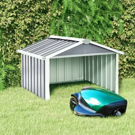 Shed for lawnmower gray galvanized steel 92x97x63 cm by vidaXL, Sheds - Ref: Foro24-150908, Price: 82,39 €, Discount: %