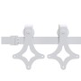 Beschlagsatz für Schiebetüren aus weißem Stahl, 200 cm von vidaXL, Türrahmen - Ref: Foro24-151704, Preis: 75,63 €, Rabatt: %