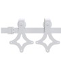Kit herrajes para puertas correderas de acero blanco 200 cm