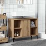 Mueble de lavabo madera ingeniería roble artisan 80x33x60 cm