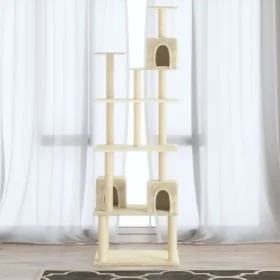 Cat scratching post with cream sisal posts 188 cm by vidaXL, Cat furniture - Ref: Foro24-171488, Price: 94,43 €, Discount: %