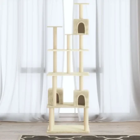 Cat scratching post with cream sisal posts 188 cm by vidaXL, Cat furniture - Ref: Foro24-171488, Price: 94,43 €, Discount: %